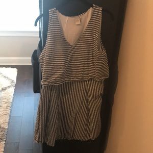 Blue and white dress